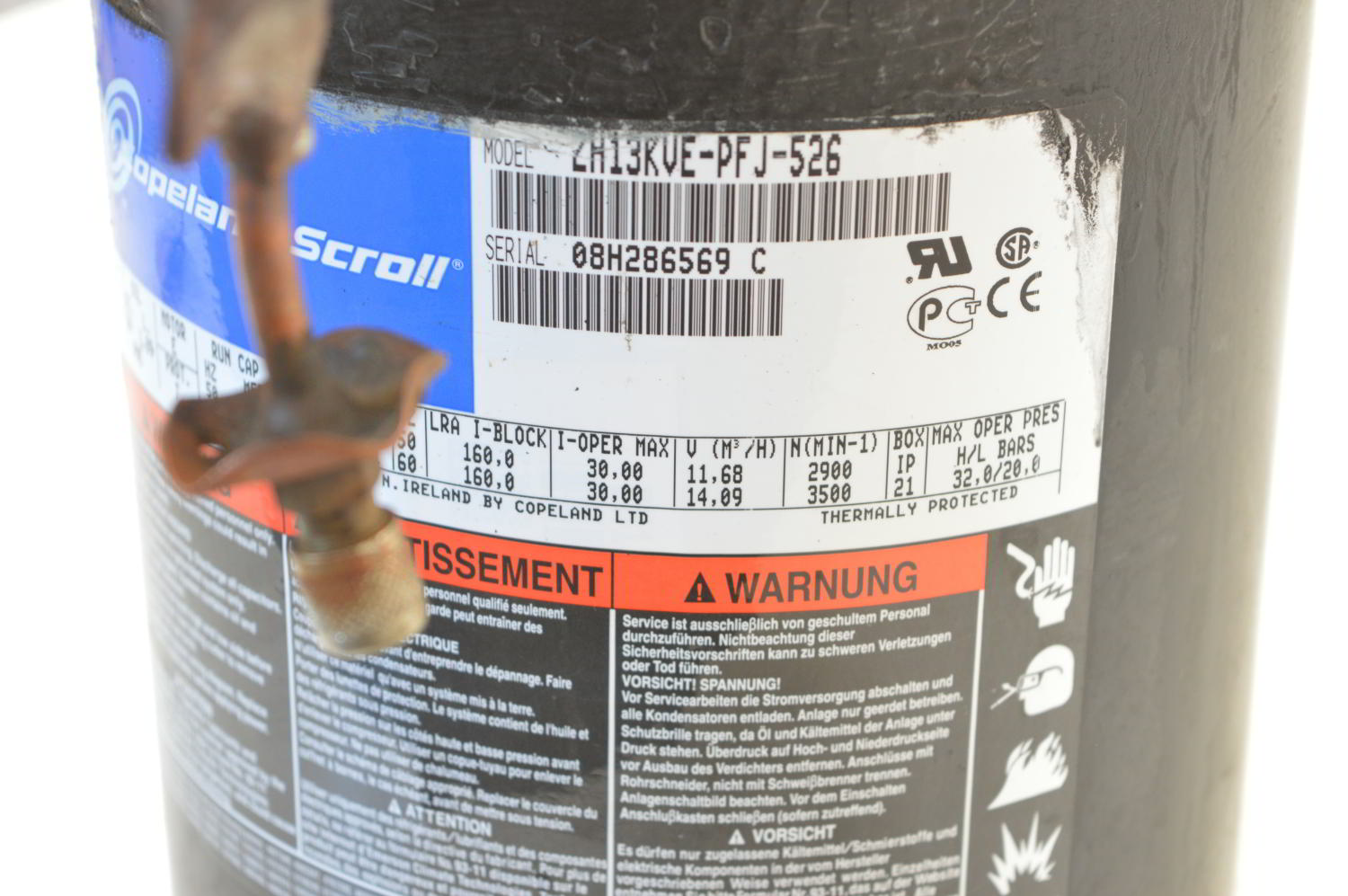 Compresseur COPELAND ZH13KVE-PFJ-526 (OCCASION) – Image 2