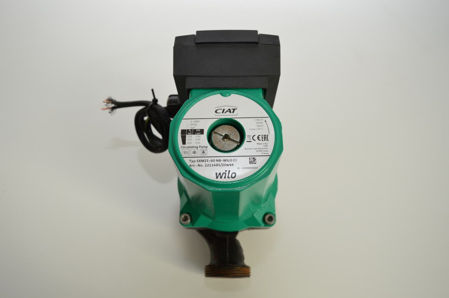 Pompe de circulation ECS chauffage WILO CIAT