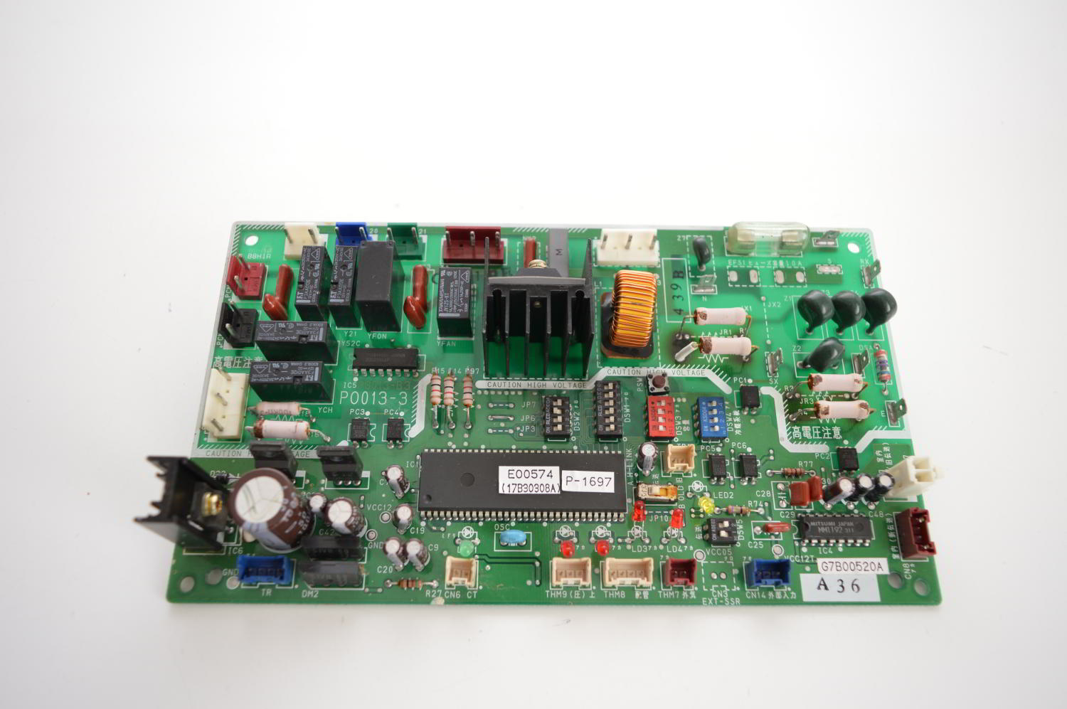 Carte principale / Main PCB E00574 (17B30308A) P-1697 pour HITACHI RAS-2.5AG7E / RAS-3HG7E / RAS-5AG7E (Ref: E00574) (OCCASION)